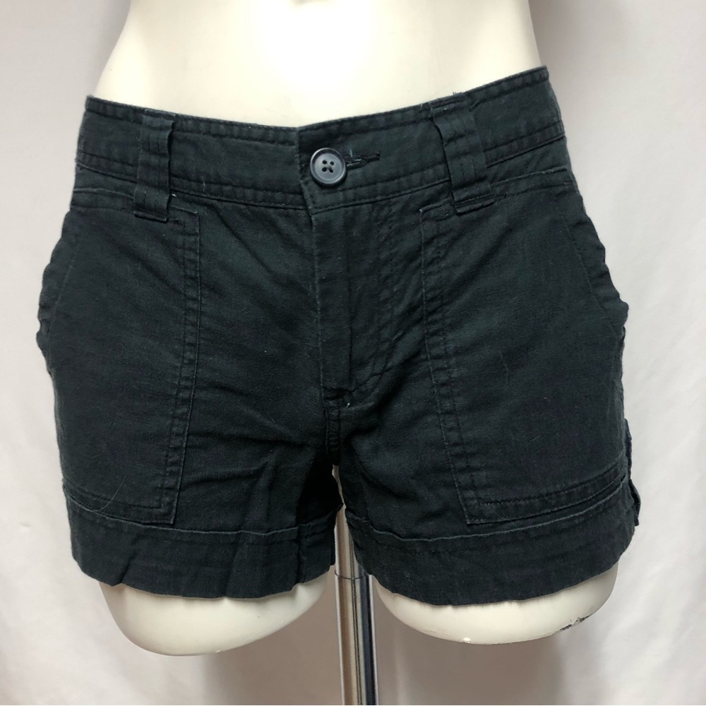 Gap Aubrey Black Linen/Cotton Blend Shorts Size 4